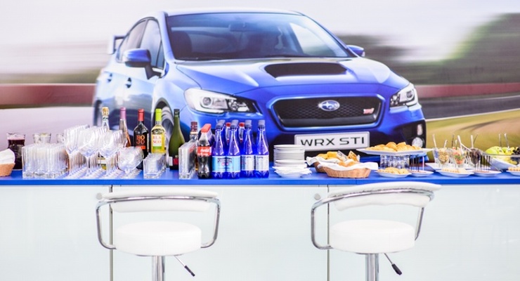 Кейтеринг стенда Subaru в рамках MIAS 2014